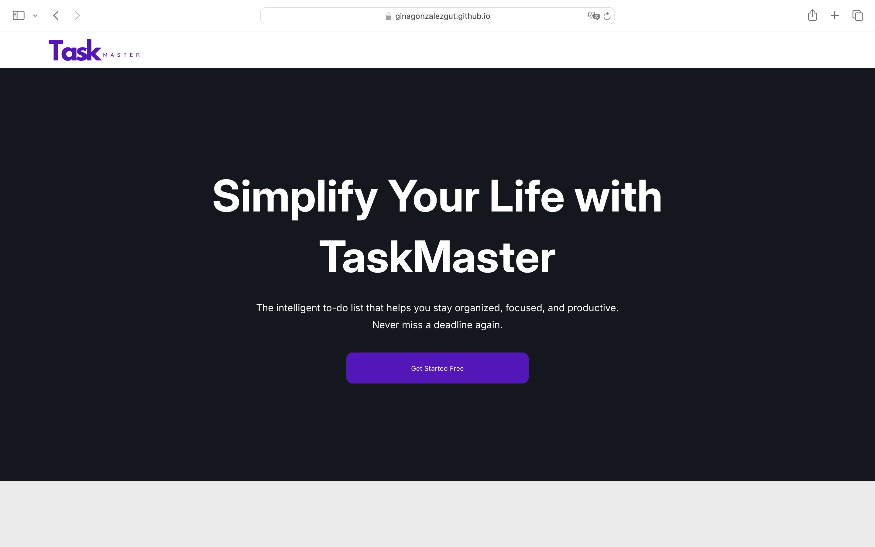 A screenshot of a web app to manage lists of tasks